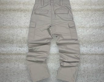 Vintage 90er Jahre Propper taktische Hose 30x34 Baggy Tan Cargos Militär Doppelkniehose