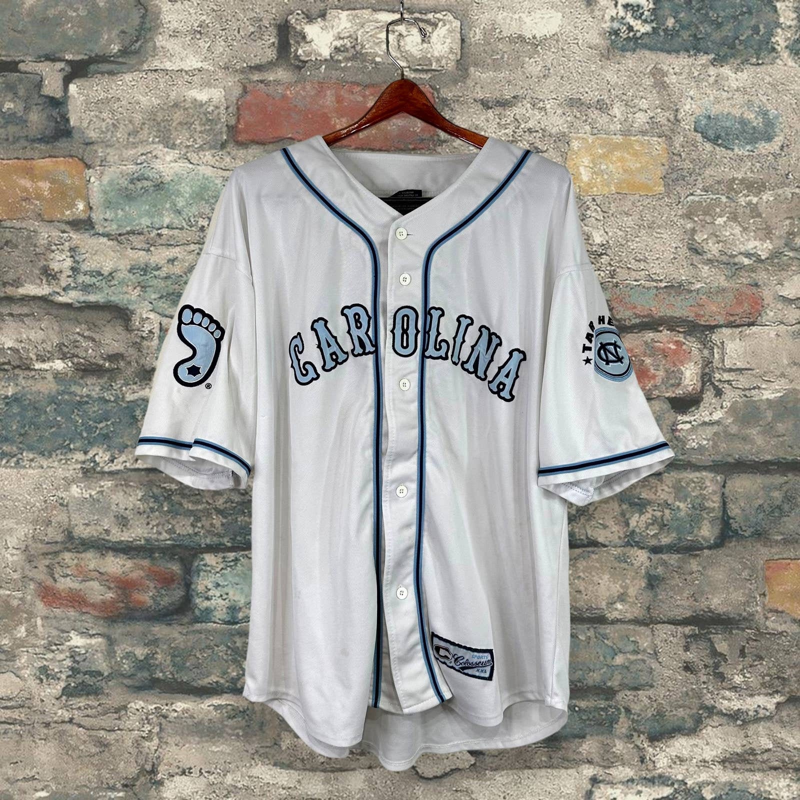 White Unc Baseball Jersey Starter North Carolina Tarheels UNC