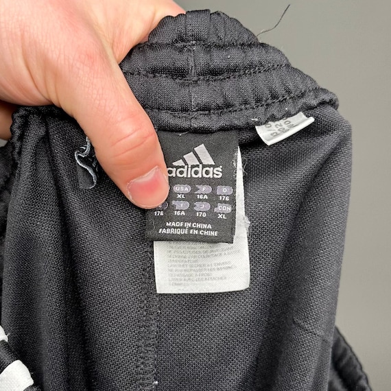 Vintage Adidas Sweatpants Mens XS Black Polyester… - image 4