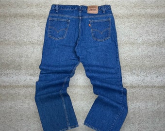 Vintage Orange Tab Levis Jeans 40x32 517 Bootcut Flared Made in USA Dark Wash 90s