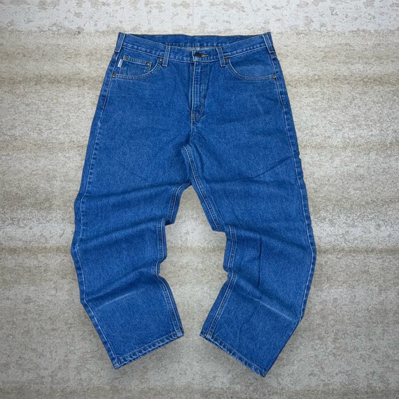 Vintage Carhartt Jeans Relaxed Fit Dark Wash Work… - image 2