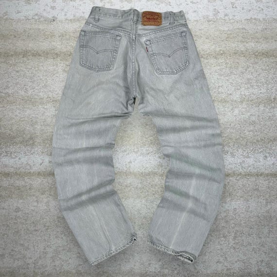 True Vintage 70s Levis Jeans 501 31x30 Regular Straight Light Grey