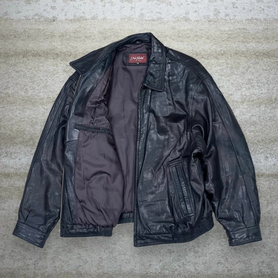 Vintage Genuine Leather Jacket Mens 2XL Jet Black J Park Vintage Genuine Leather Jacket Mens 2XL Jet Black J Park