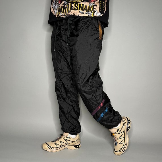 Black nylon joggers mens hotsell