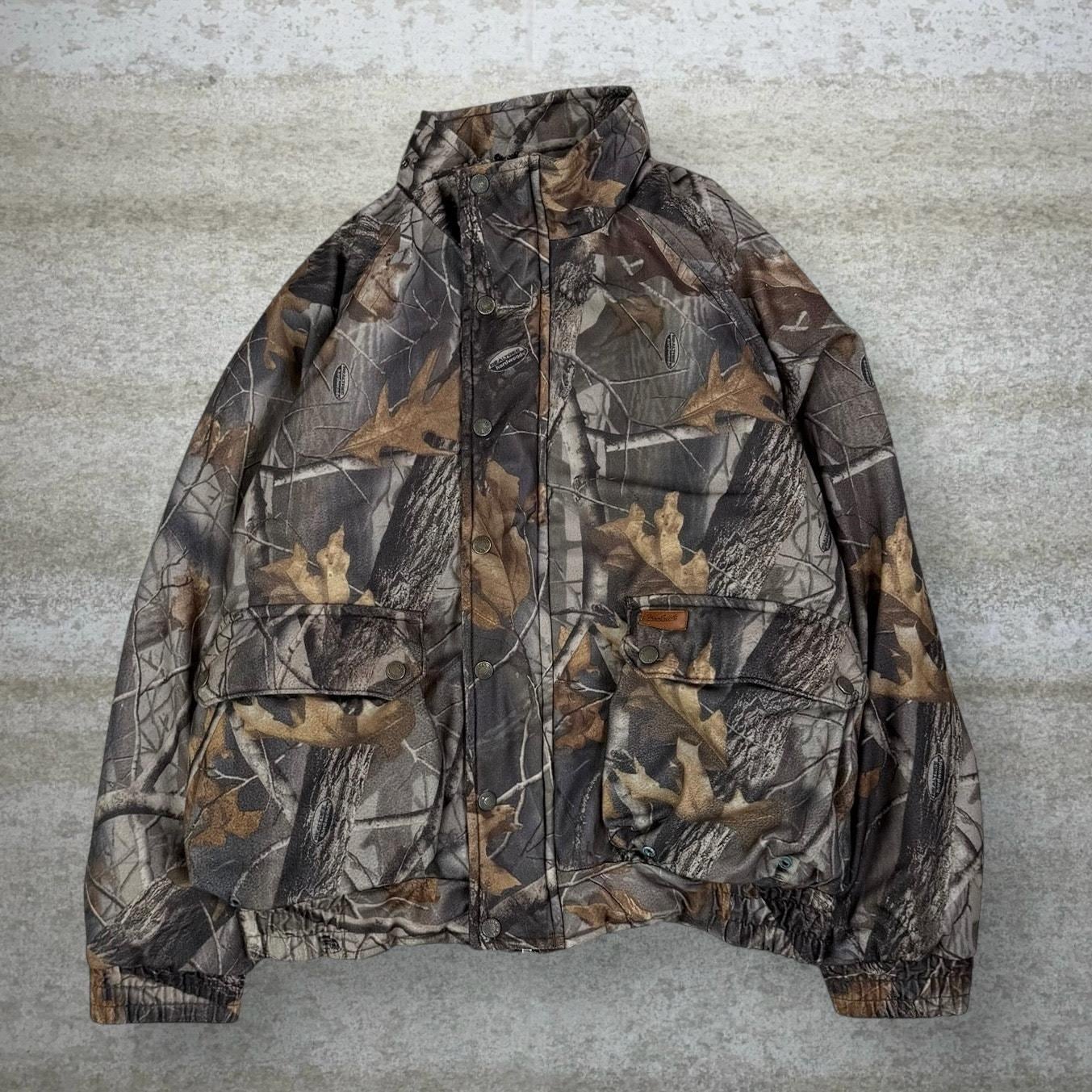 Vintage 90s Realtree Woolrich Jacket Mens M Hunting Camo Full Zip