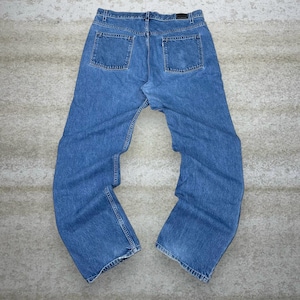 Vintage Levis Silver Tab Jeans 38x34 Baggy Wide Leg Fit Medium Wash Denim Paper Tag 100% Cotton 90s