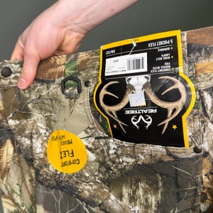 Vintage 90s Mossy Oak Camo Jeans 38x32 Baggy Fit Woodland New With Tags image 5