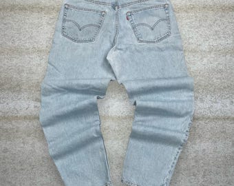 Vaqueros Levi's vintage de los años 90, corte relajado, lavado claro, 550, 38 x 34, fabricados en EE. UU.