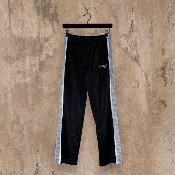 Vintage Converse Sweatpants Jet Black Polyester M… - image 2