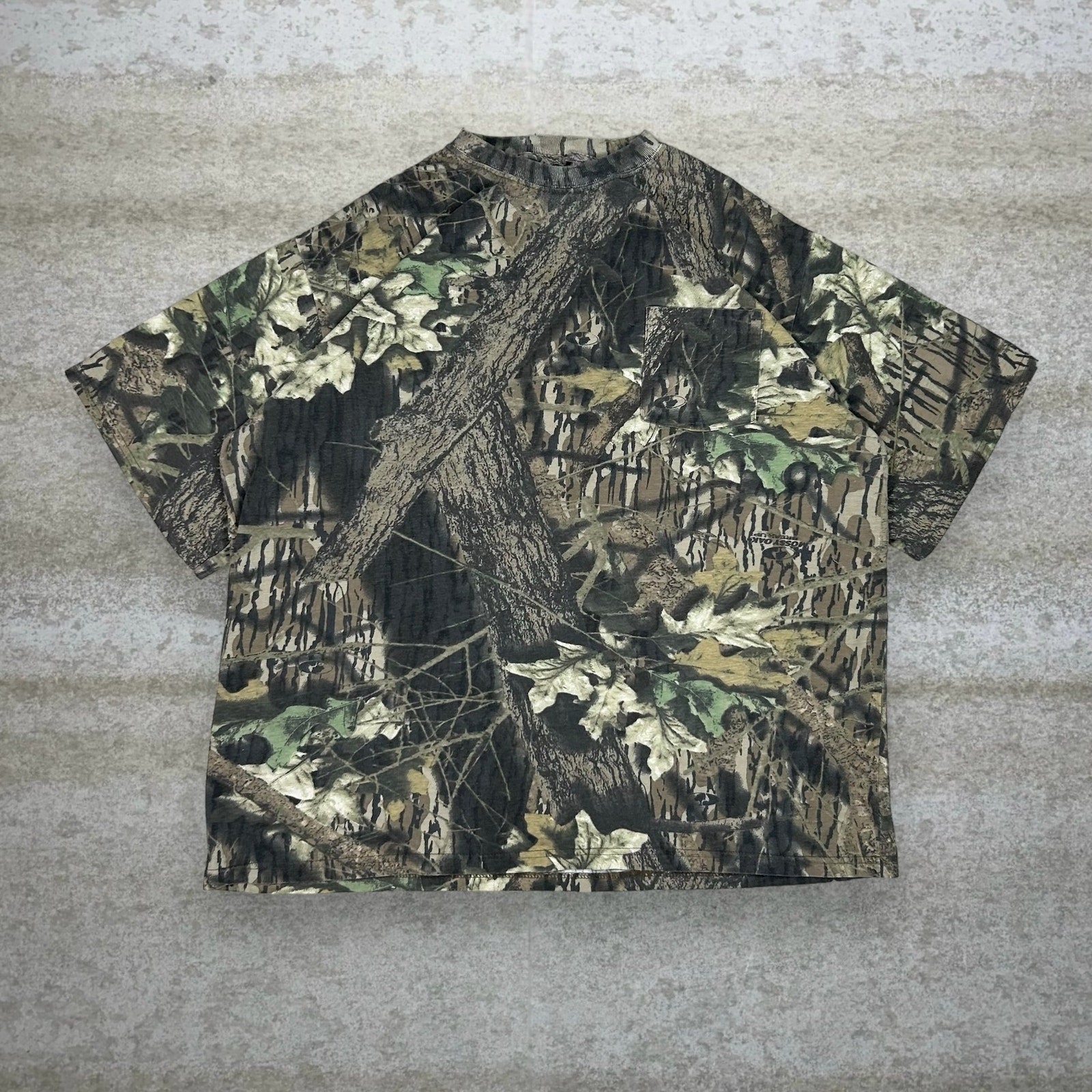 Vintage Mossy Oak Hunting Camo Shirt Mens 2XL Cotton Short