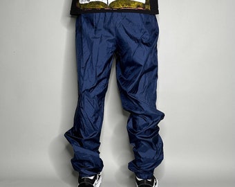 Vintage Nike Track Pants Navy Blue Nylon Joggers Subtle