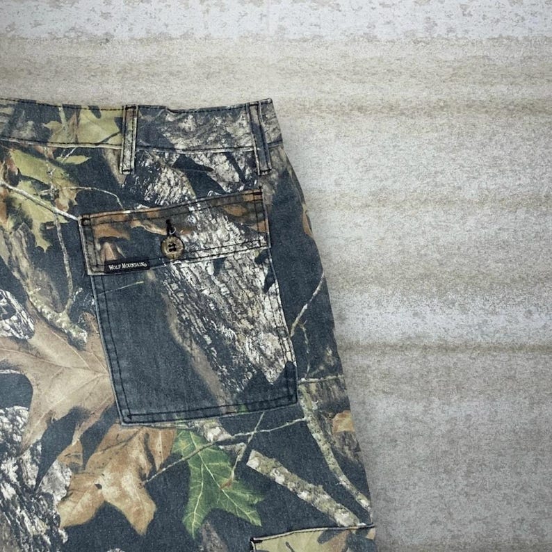 Vintage 90s Mossy Oak Tactical Pants 40x32 Baggy Wide Leg Hunting Camo Cargos image 3