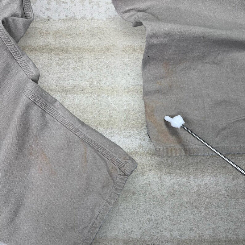 Vintage 90er Jahre Carhartt Carpenter Hose 38x32 Baggy Weites Bein Tan Canvas Latzhose Bild 6