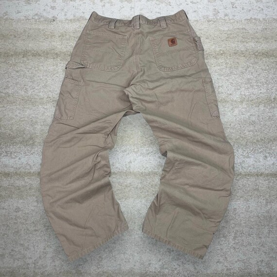 Vintage 90s Carhartt Carpenter Pants 36x32 Baggy Wide Leg Desert