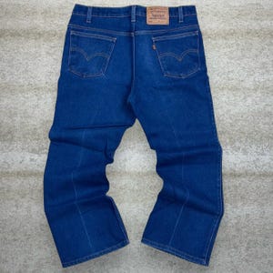 Vintage Orange Tab Levis 517 Jeans Bootcut Flared Fit Made in USA Dark Wash 90s