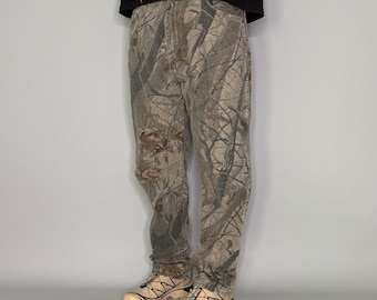 Vintage 90s Wrangler Camo Jeans 36x32 Baggy Fit Denim Real Tree Woodland