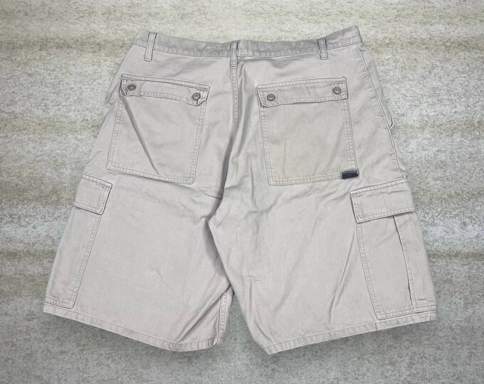 2000'S Levi's SILVER TAB Cargo Shorts, Men's Size 36 cotton Beige type Vintage Second Hand