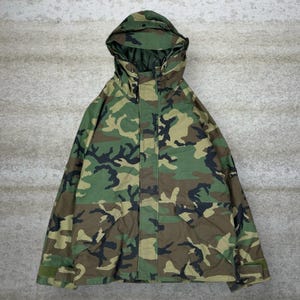 Vintage Advantage Camo Jacket Mens XL Mesh Lined Full Zip