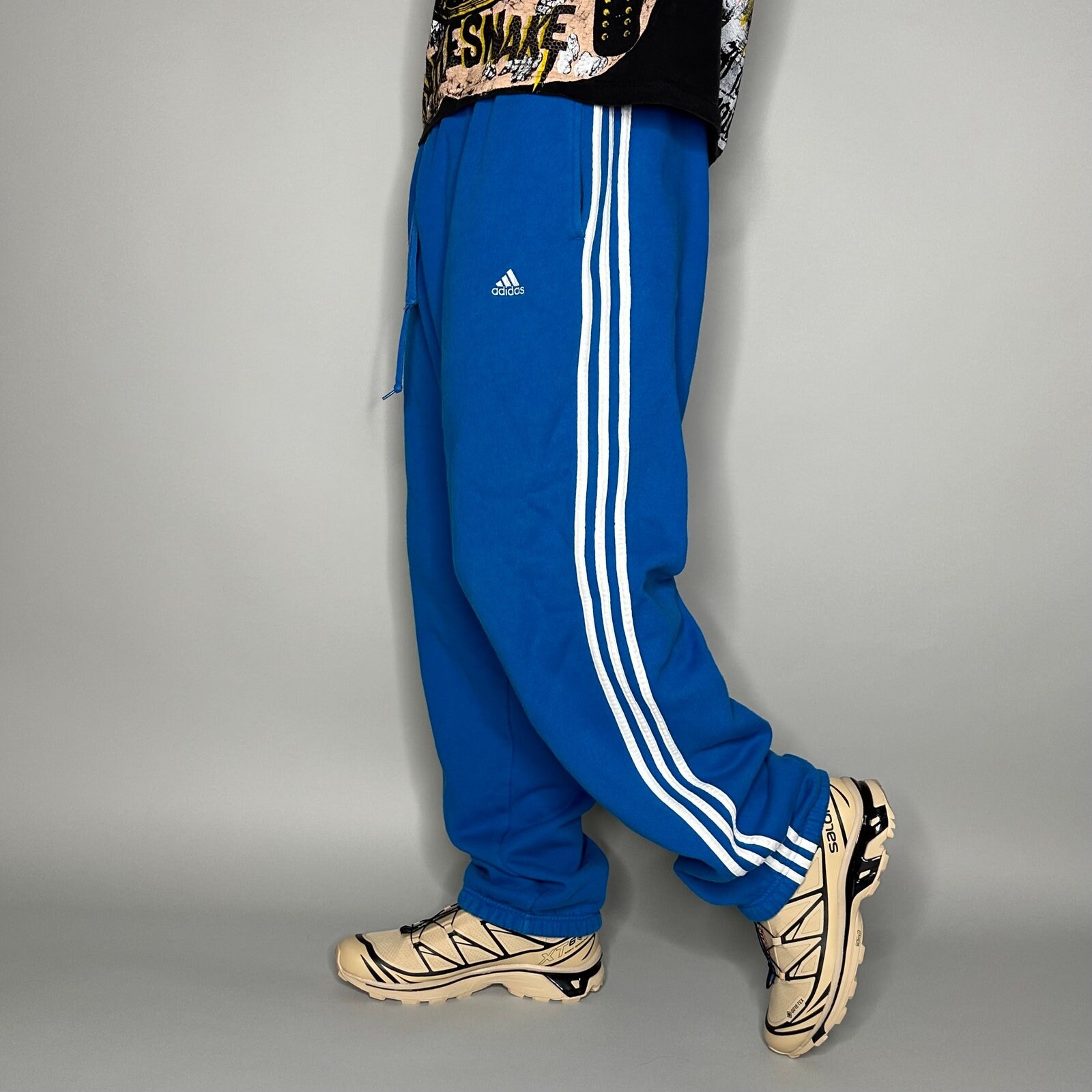 Blue adidas sweatpants best sale