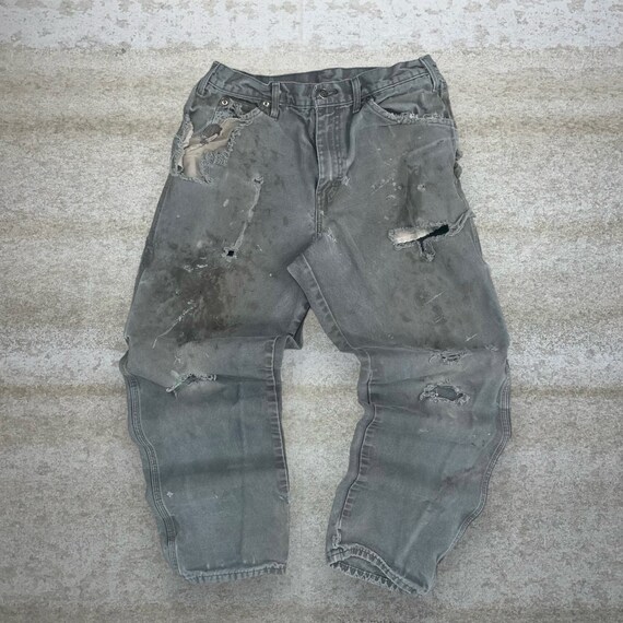 Vintage Dickies Carpenter Pants 32x32 Smoke Grey … - image 2