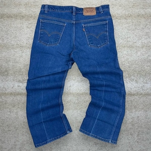 Vintage Orange Tab Levis 517 Jeans Bootcut Flared Fit Made in USA Dark Wash 90s