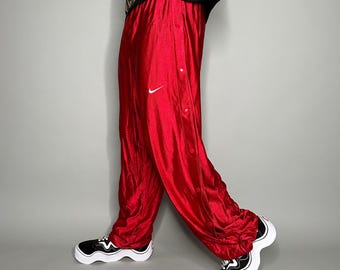 nike double swoosh joggers red