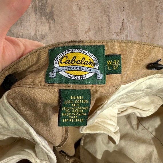 Vintage Cabelas Double Knees Work Pants 42x32 Cam… - image 5