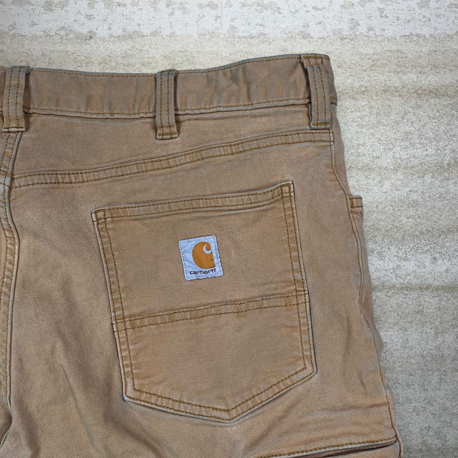 Vintage Carhartt Carpenter Pants 38x32 Camel Tan Canvas