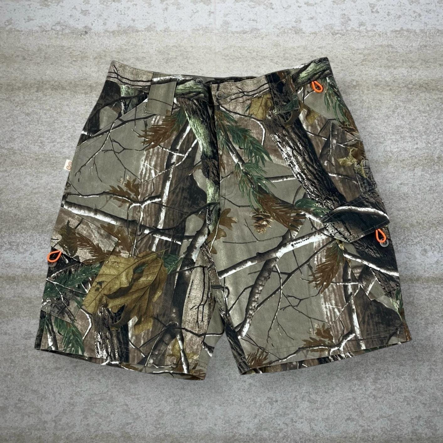 Vintage Realtree Hunting Camo Cargo Shorts Baggy Wide Leg