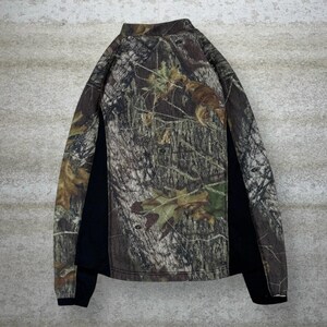 Vintage 90s Mossy Oak Hunting Camo Shirt Mens L Woodland Cotton Long Sleeve image 2