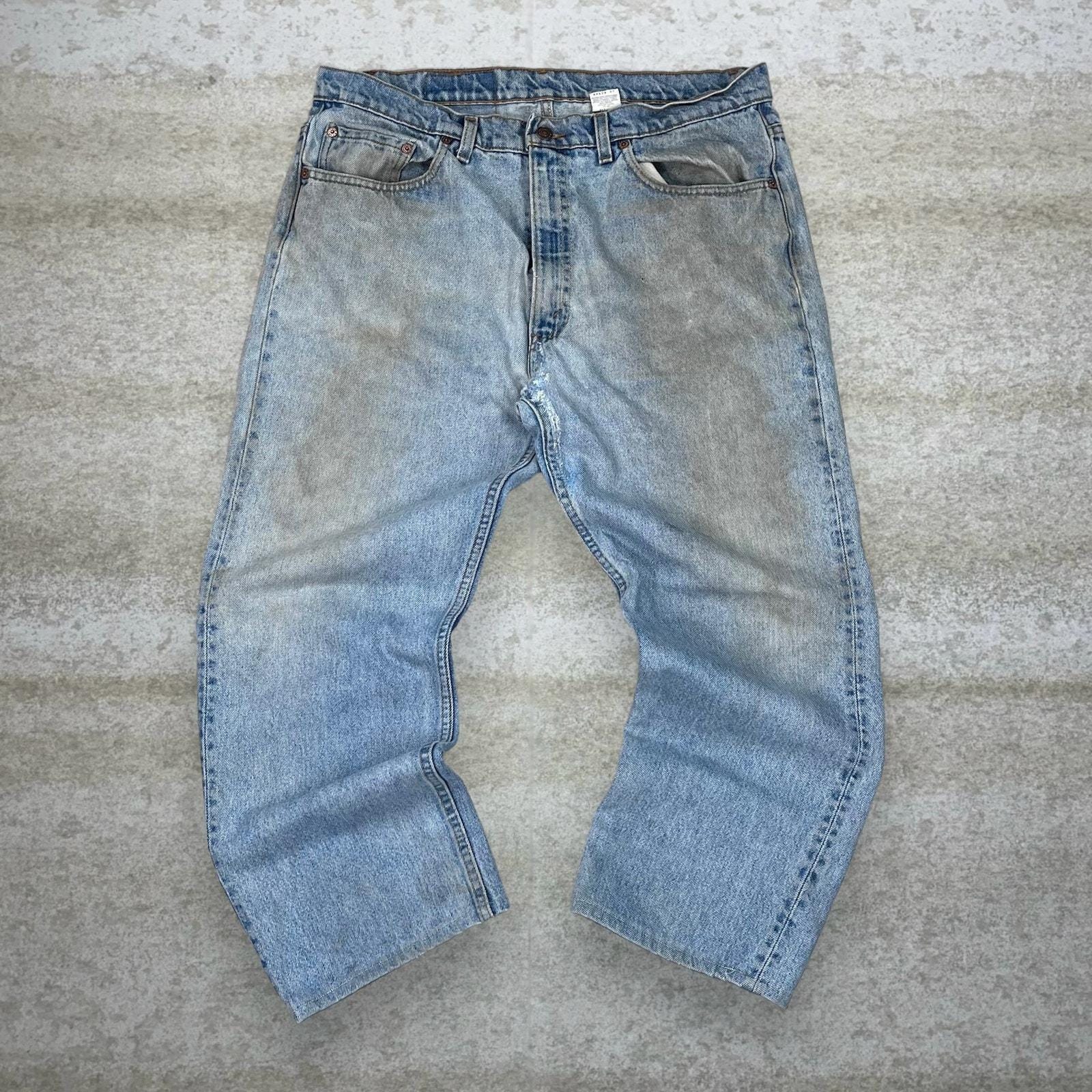 Vintage 90s Levis Jeans 505 38x26 Regular Straight Fit Light Wash