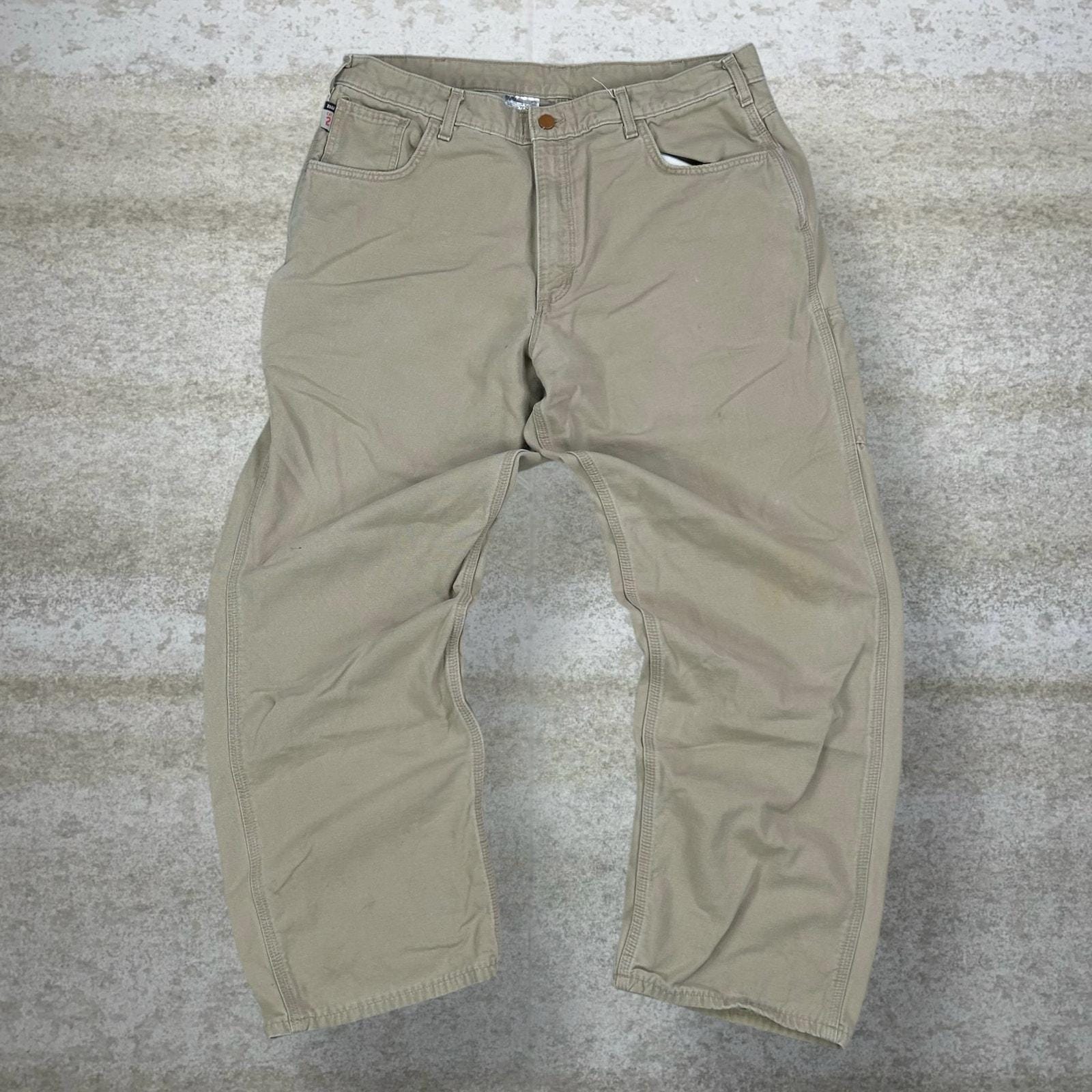 Carhartt painter pants 38×32 Vintage Carhartt Carpenter Pants 38x32 FR Tan Canvas Baggy