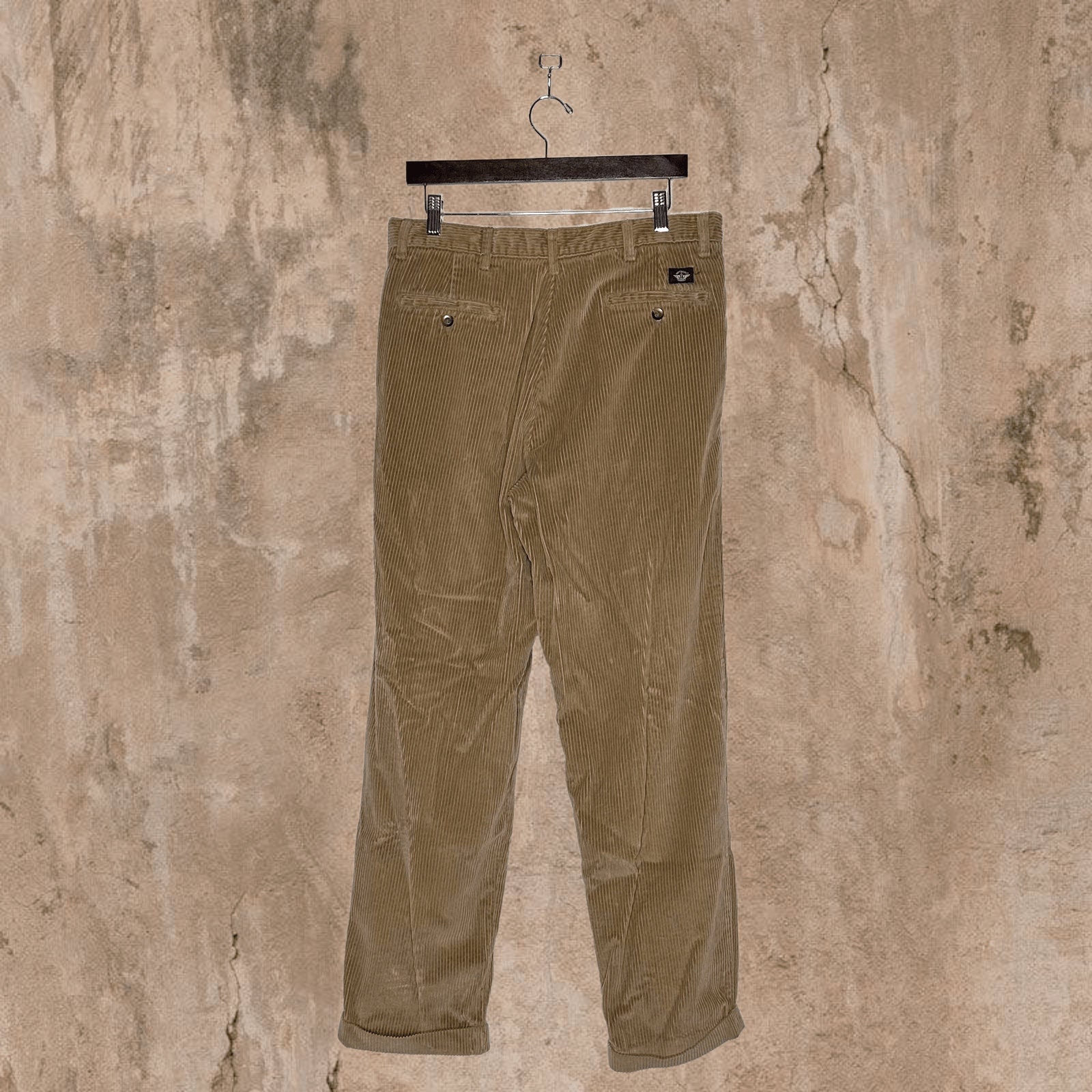 Vintage Desert Tan Dockers Corduroy Pants Relaxed Fit Pleated
