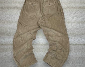 Pantalones de pana Tommy Bahama vintage de los años 90, 36 x 30, holgados, de pernera ancha, de algodón color canela