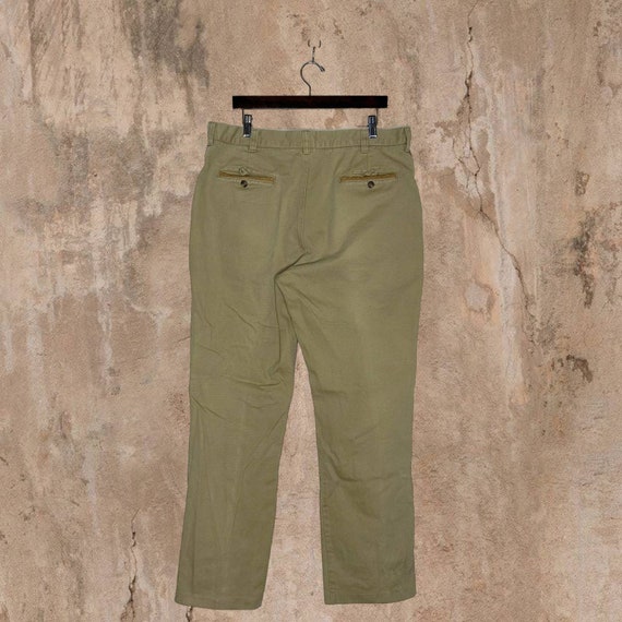 Vintage Orvis Casual Pants Tan Baggy Fit Flat Fro… - image 2