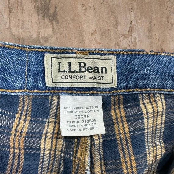 Vintage LL Bean Jeans 38x29 Flannel Lined Medium … - image 7