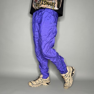Purple Nylon Pants - Etsy