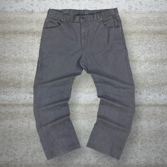 Vintage 90s Dickies Carpenter Pants 38x30 Baggy Wide Leg Grey