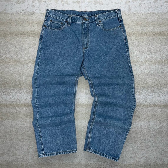 Vintage Carhartt Jeans 38x30 Relaxed Fit Light Wa… - image 2