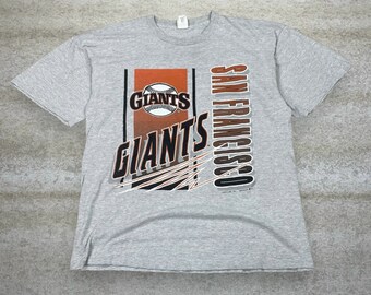 MLB サンフランシスコ・ジャイアンツ ベースボールシャツ 古着 ロゴ グレー MLB サンフランシスコ・ジャイアンツ ベースボールシャツ 古着