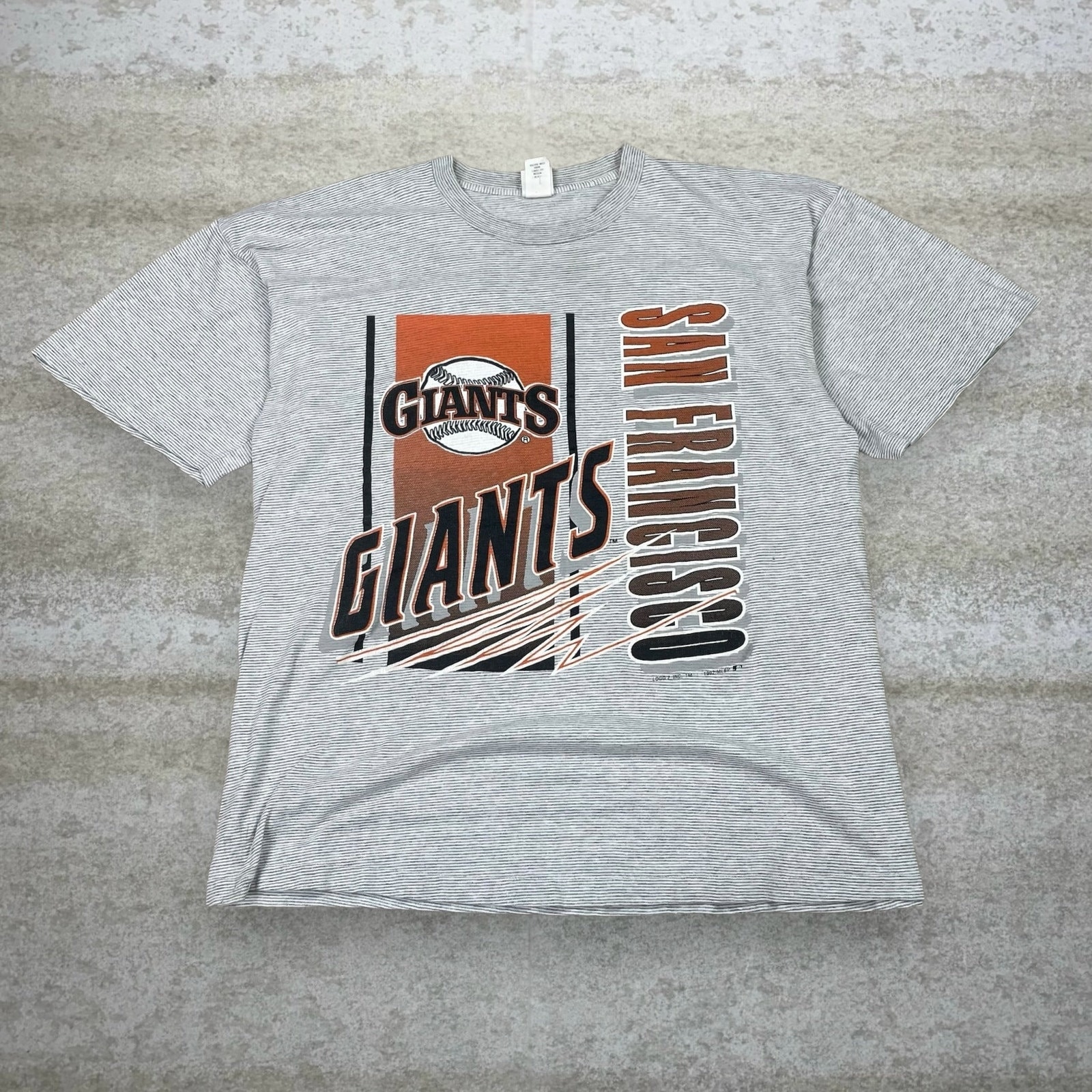 MLB サンフランシスコ・ジャイアンツ ベースボールシャツ 古着 ロゴ グレー ヴィンテージ サンフランシスコ ジャイアンツ シャツ アメリカ製