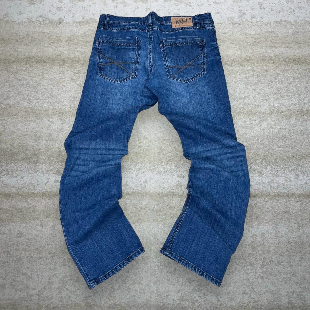Vintage Y2K Axel Skater Jeans 34x34 Relaxed Fit Dark Wash Denim