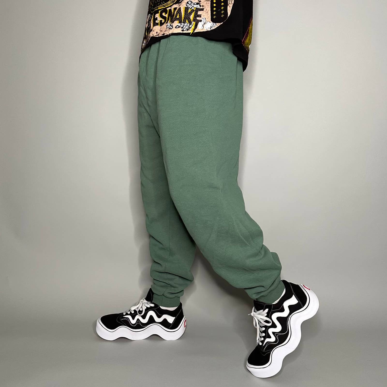 Vintage Lee Heavyweight Sweatpants Sage Green Cotton Joggers Baggy Fit Made in USA 90s Etsy