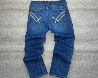 Vintage Skater Jeans 33x30 William Rast Medium Wash Straight Fit Made in USA Denim Y2K