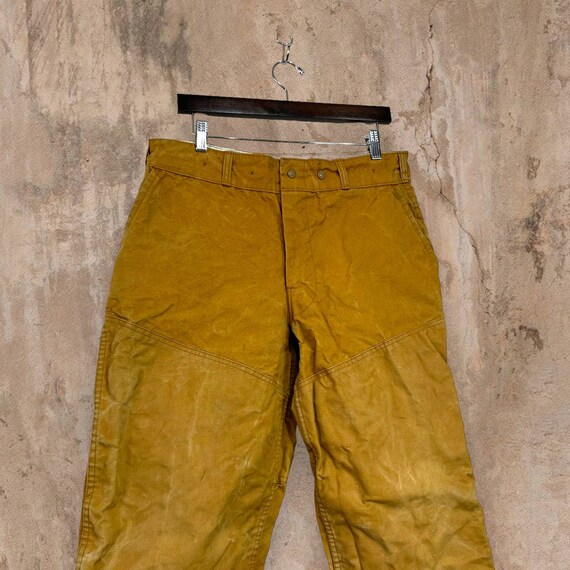 True Vintage Red Head Work Pants Tan Canvas Baggy… - image 4