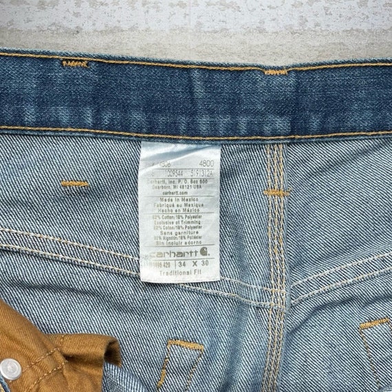 Vintage Carhartt Jeans 34x30 Relaxed Fit Dark Was… - image 4