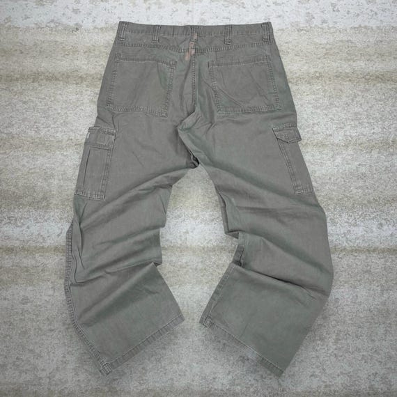 パンツ 1990s 2tac buggy slacks gray old Vintage 90s Wrangler Cargo Pants 36x32 Baggy Wide Leg Fit Hazel