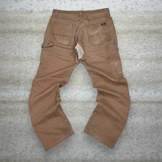 Vintage Dickies Carpenter Pants 32x32 Camel Tan Canvas Baggy
