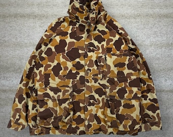 Vintage 90s Gamehide Jacket Mens L Duck Hunting Camo Canvas Full Zip Insulated