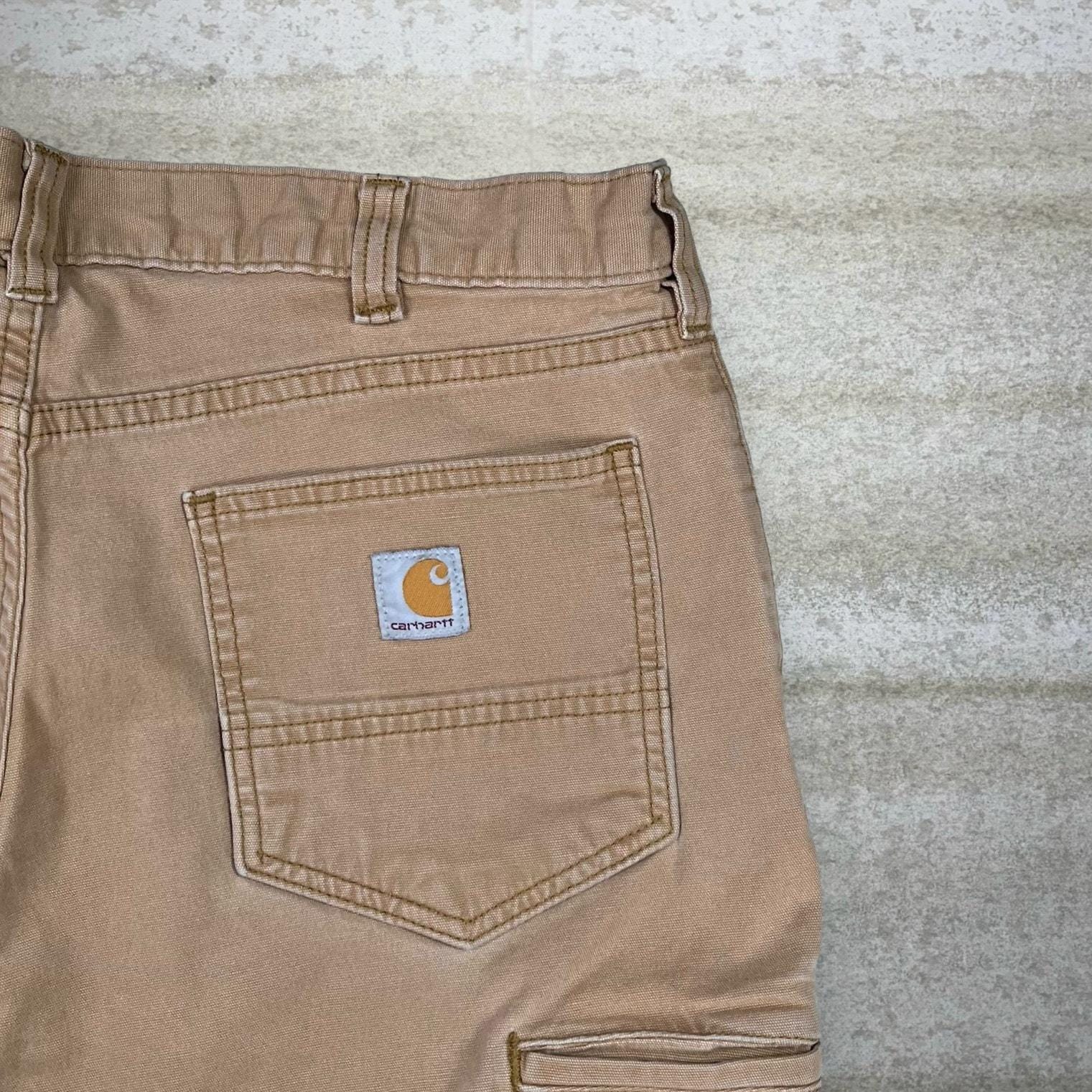 Vintage Carhartt Carpenter Pants 38x30 Desert Tan Canvas Relaxed